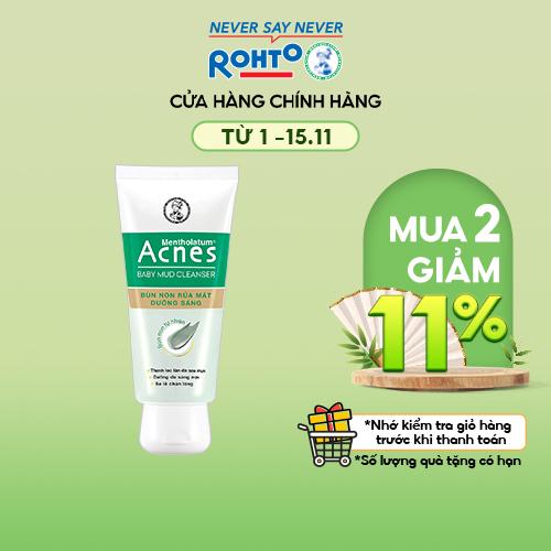 [Mã FMCGMALL -8% đơn 250K] Bùn non rửa mặt dưỡng sáng Acnes Baby Mud Cleanser 100g