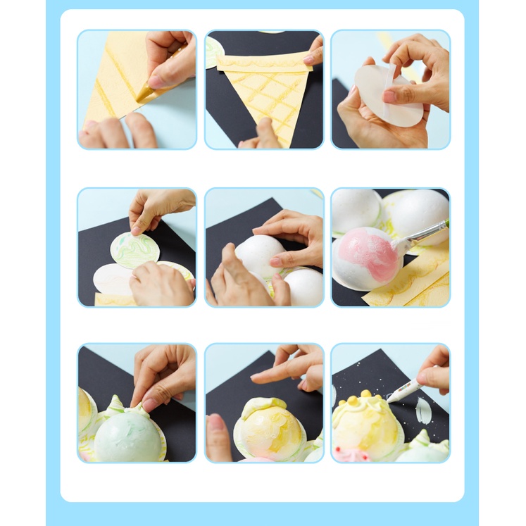 Đồ chơi khoa học giáo dục sáng tạo mô hình que kem làm thủ công bằng giấy cho bé | Giáo cụ Montessori, Stem, DIY