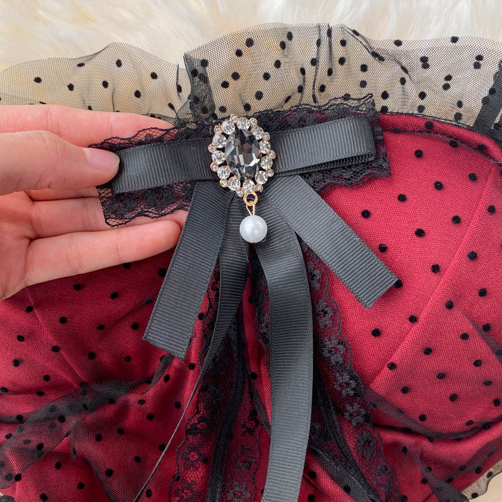 🌸Hàng Order🌸 Váy Đầm Ren Body 2 Dây Phối Nơ Đính Đá Tiệc Cưới Sexy Nữ Tính🌸Hàng Quảng Châu