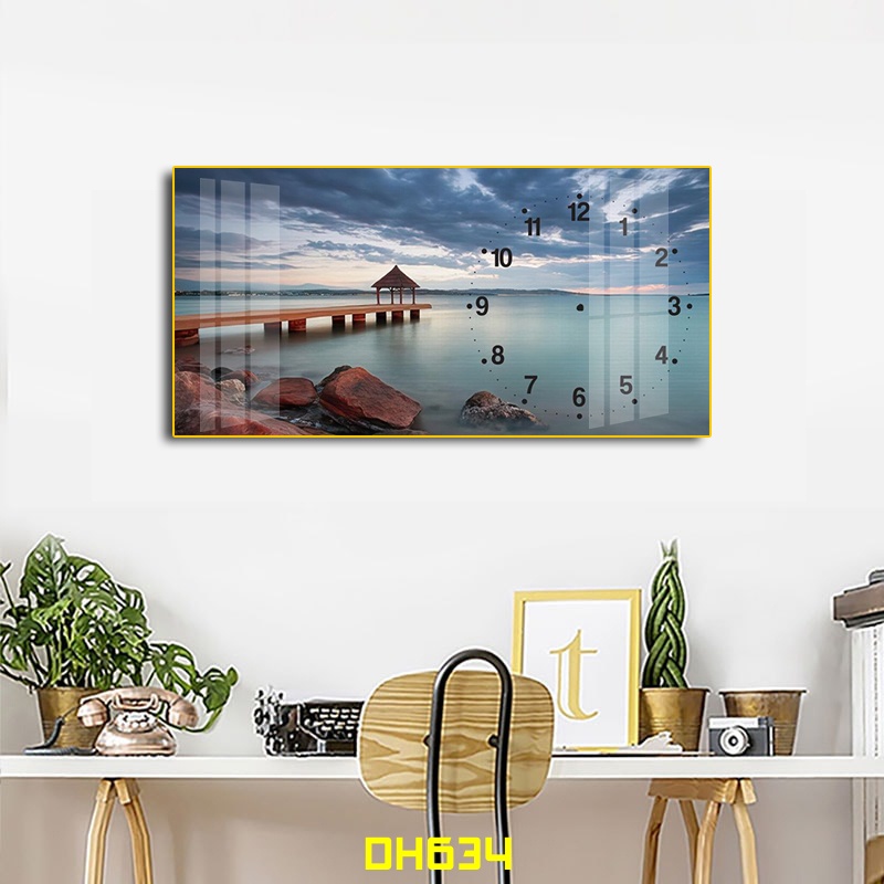 Tranh Đồng Hồ Treo Tường Trang Trí Tráng Gương Cao Cấp SGP28422-04
