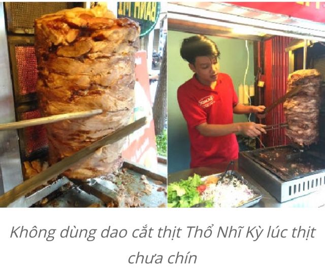 Dao thái thịt bánh mì Doner Kebab chuyên dụng