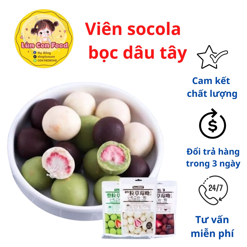 [VIÊN ĂN THỬ] [ MỘT VIÊN KẸO ] SOCOLA BỌC DÂU TÂY SẤY ❤FREESHIP❤ SOCOLA BỌC DÂU TÂY SẤY