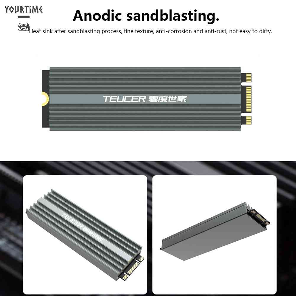Tản Nhiệt Hợp Kim Nhôm Tecer M2-LD02 9mm M.2 2280 SSD