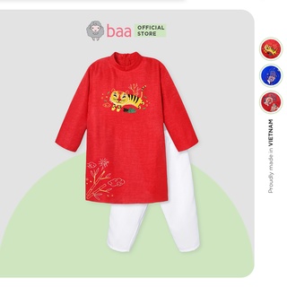 Áo dài cách tân BAA BABY thêu hình cho bé trai từ 1 - 7 tuổi - BT-SE02D