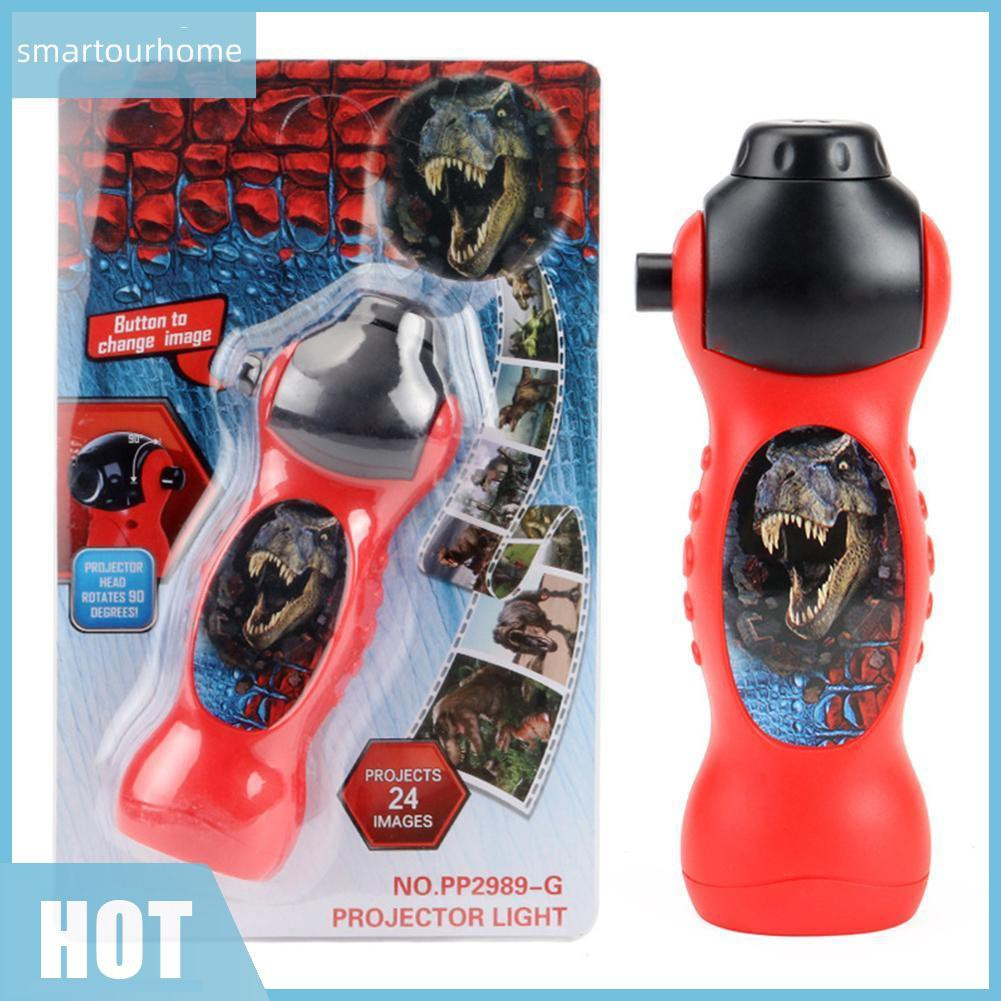 Smartourhome Kids Cartoon ​Dinosaur Projector Flashlight Baby Sleep LED Project Lamp Đồ chơi