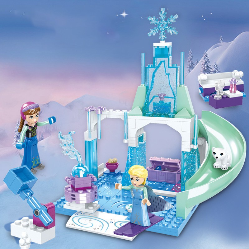 Bộ Đồ Chơi Lego Xếp Hình Lâu Đài Băng Giá Elsa Cho Bé