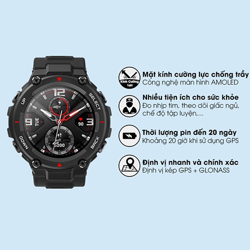 Đồng hồ thông minh Amazfit T-REX -Hàng Chính Hãng - Bảo hành 12 Tháng 1 đổi 1