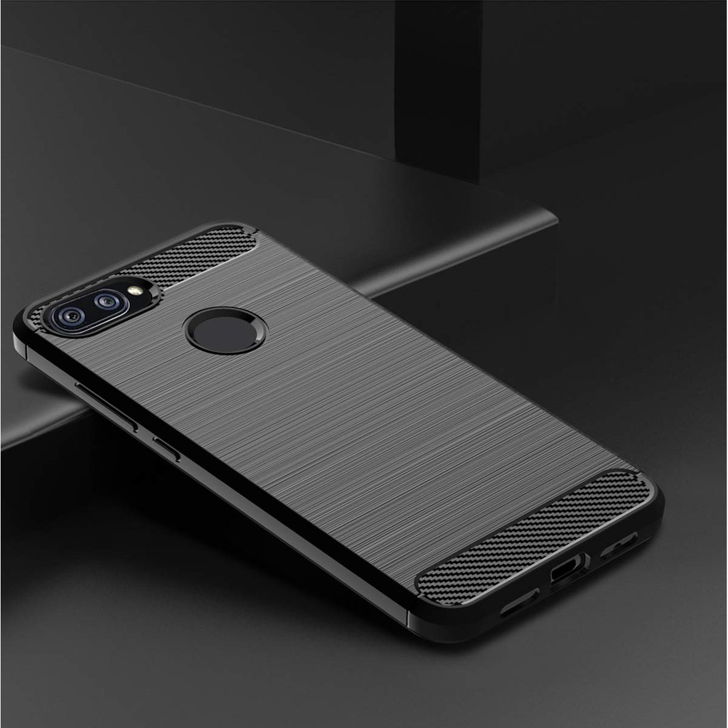 Ốp lưng Xiaomi Mi 8 Lite, Ốp Carbon phay xước chống sốc chống vân tay cho Xiaomi Mi 8 Lite