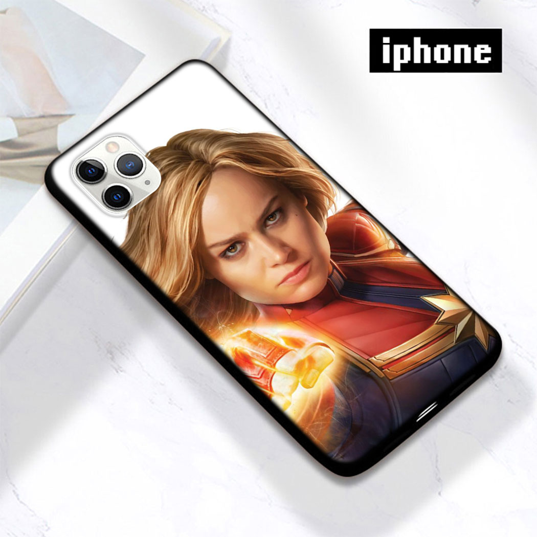 Ốp Điện Thoại Silicon Dẻo Viền Đen Họa Tiết Truyện Tranh Mỹ Marvel Cho Iphone Xr Xs X 6 6s 7 8 Plus 5 5s Se Xc125