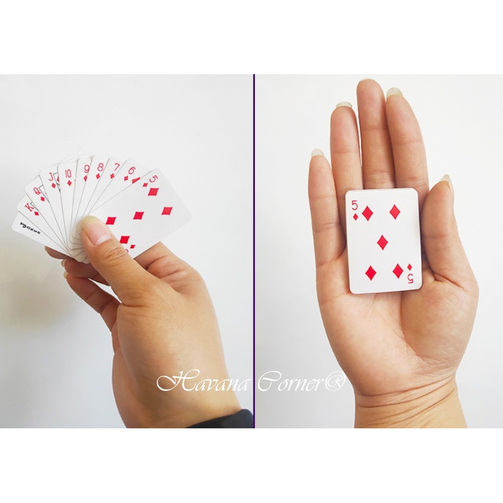 Bộ bài tây Poker Mini, tú lơ khơ mini, bài nhỏ kích thước 1/3 lòng bàn tay