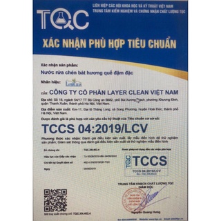 [HÀNG CHÍNH HÃNG] LAYER CLEAN nước rửa chén hữu cơ