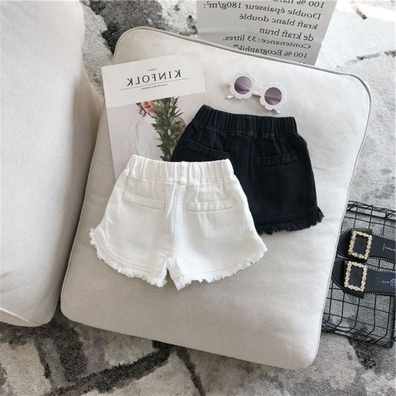 [Babycat] Hàng Có Sẵn Quần Short Jean Màu Trơn Phong Cách Hàn Quốc Nhật Bản Mới Mùa Hè Cho Bé Gái