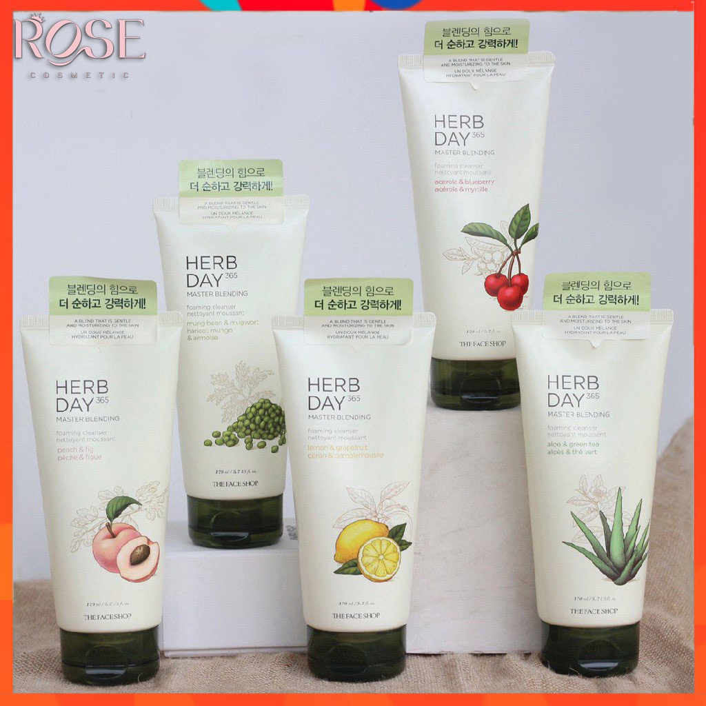 Sữa Rửa Mặt The Face Shop HerbDay 365 Cleansing Foam ⚡⚡ SRM TFS Thành Phần Tự Nhiên, Không Kích Ứng 170ml