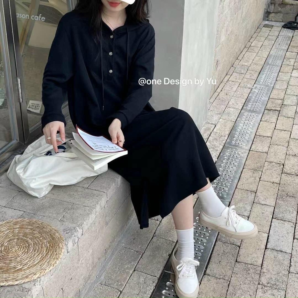 Váy mũ Ins dọc cúc - 0506 | BigBuy360 - bigbuy360.vn