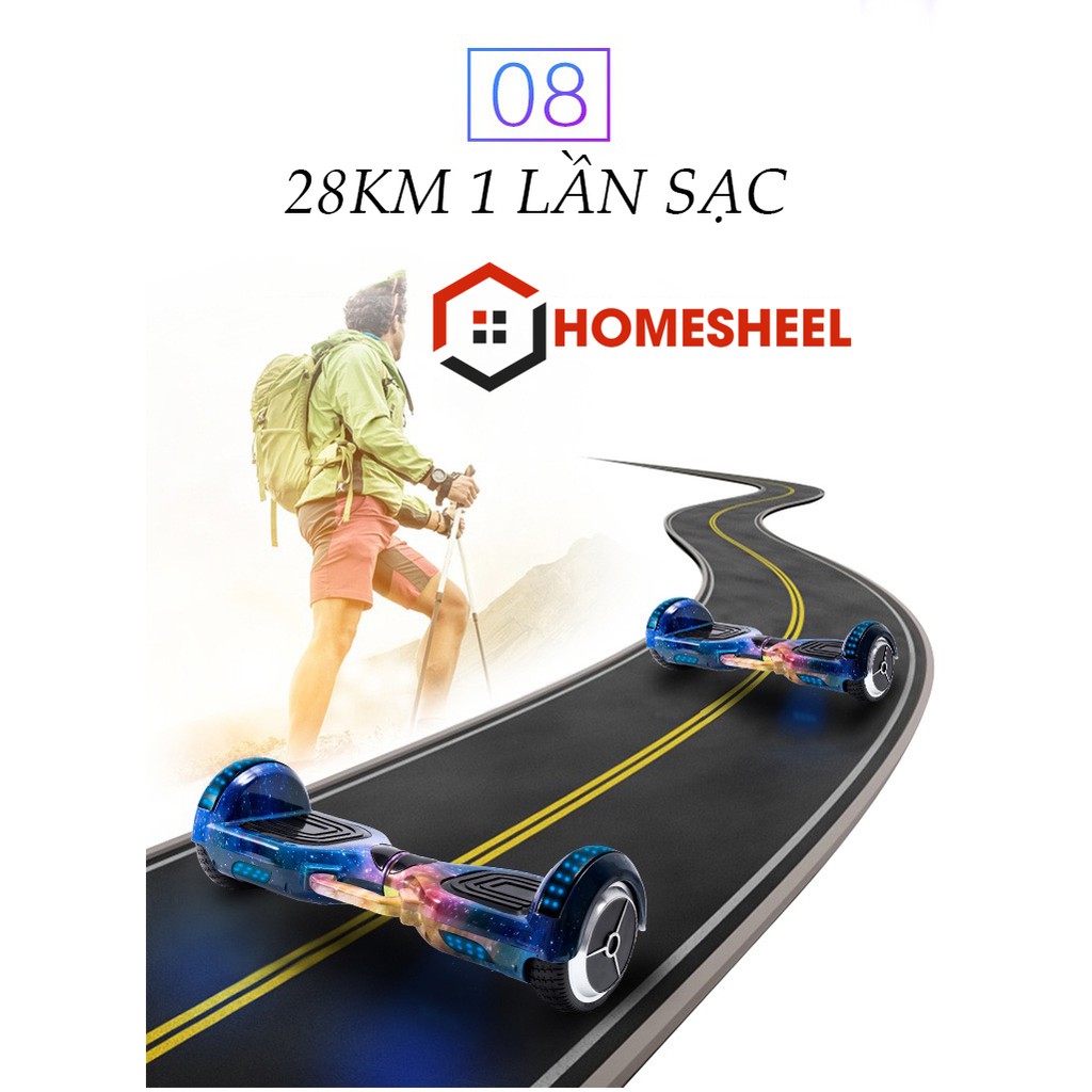 Xe điện cân bằng Homesheel S6 Plus Phiên bản Rồng _màu sky