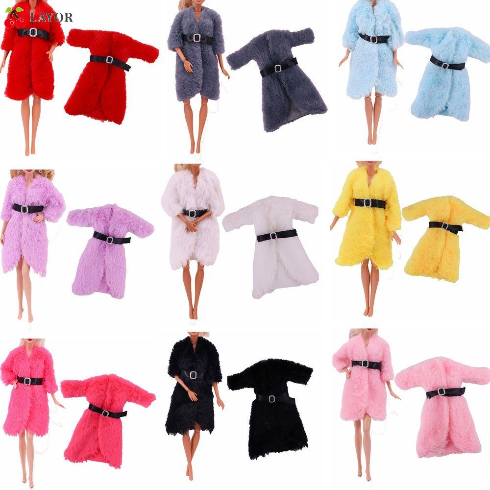 Áo Khoác Lông Dáng Dài 26-30cm Thời Trang Mùa Đông Cho Búp Bê Nhiều Màu Sắc