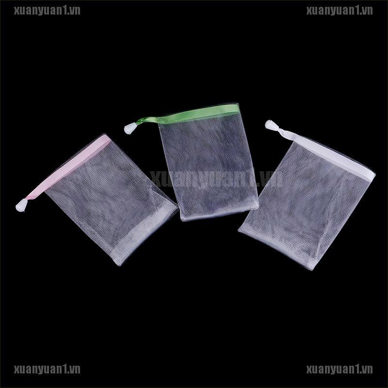 [XUANYUAN1] Túi Lưới Nylon Đựng Xà Phòng Tẩy Tế Bào Chết Có Dây Rút