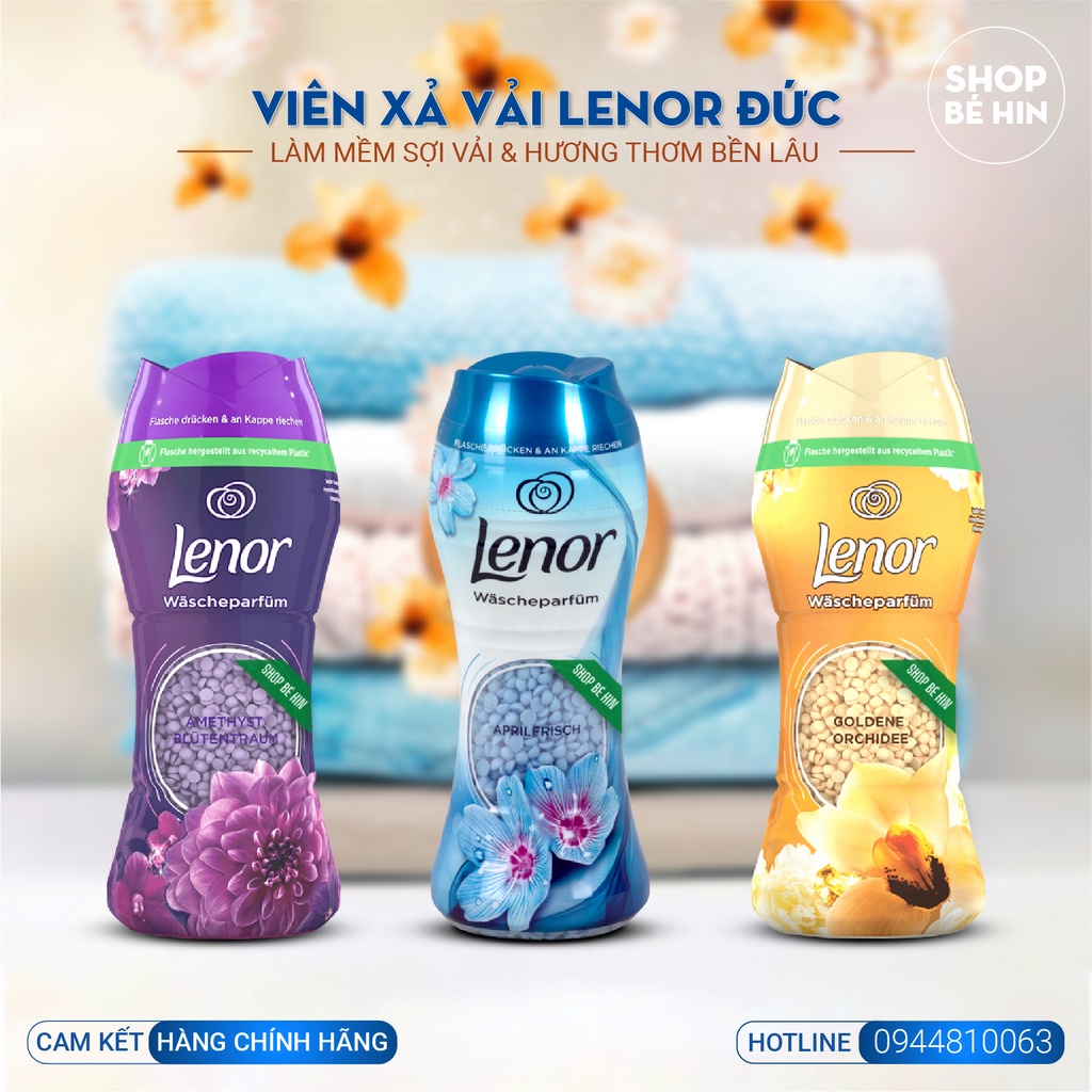 Viên xả vải LENOR hương nước hoa làm mềm sợi vải, lưu hương lâu 210g, Hàng Đức chính hãng