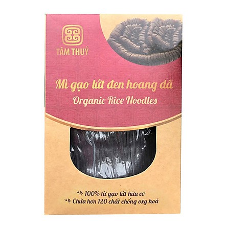 Mỳ gạo lứt đen hoang dã hữu cơ Tâm Thủy (400g) - Món ngon gia đình
