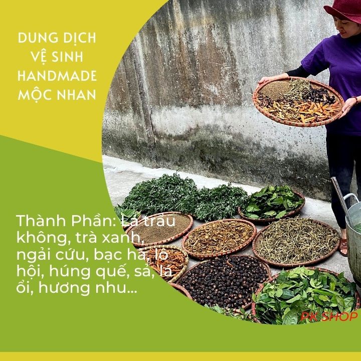 [YÊU THÍCH] Dung Dịch Vệ Sinh Phụ Nữ Trầu Không Handmade Mộc Nhan