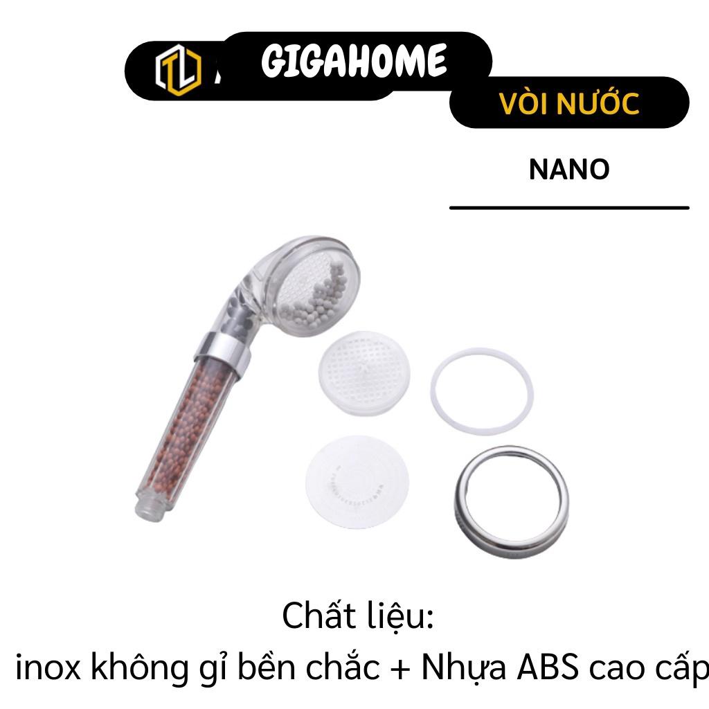 Bộ Vòi sẽ tăng áp GIGAHOME Vòi tắm Nano hoa sen tạo áp suất, sử lý công nghệ Nano tiêu diệt mọi vi khuẩn trong nước 2583