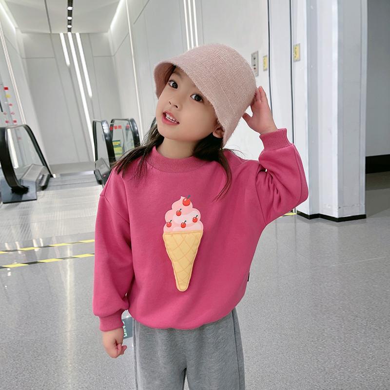 Áo Sweater Tay Dài Dáng Rộng Phong Cách Hàn Quốc Thời Trang Xuân Thu 2022 Mới Cho Bé Gái