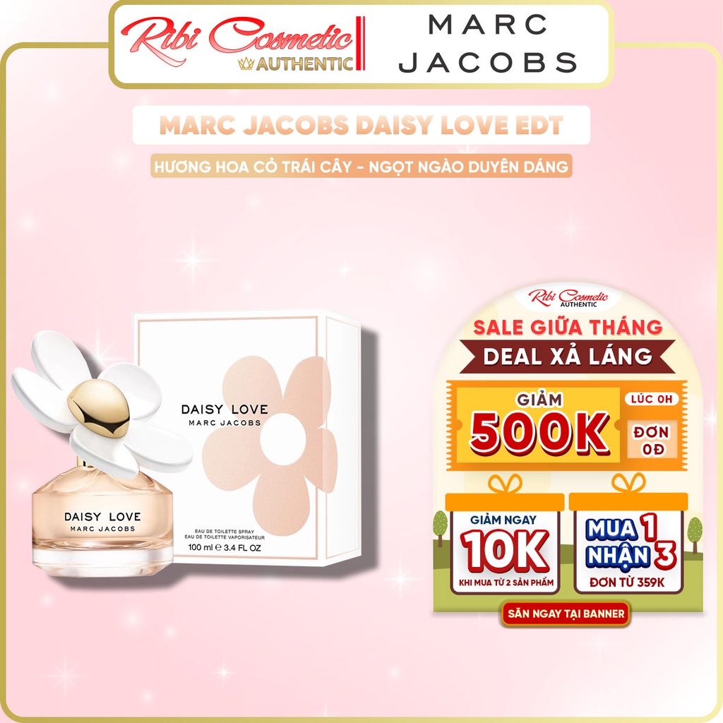 Nước hoa nữ Marc Jacobs Daisy Love EDT - Ngọt ngào như tình đầu - Nhẹ nhàng duyên dáng