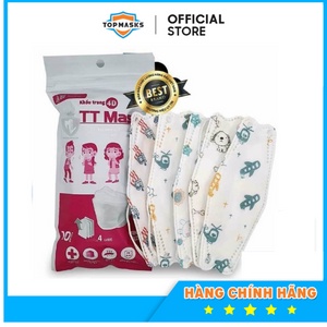 Khẩu trang y tế trẻ em, khẩu trang cho bé KF94 KIDS, công nghệ hàn quốc - 4 lớp kháng khuẩn - set 10 cái