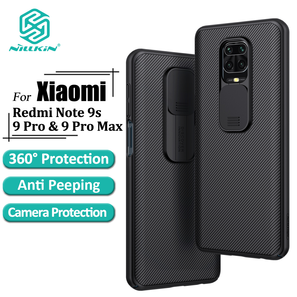 Ốp Điện Thoại Nillkin CamShield Cho Xiaomi Redmi Note 9 Pro / 9 Pro Max / 9s Có Nắp Trượt Bảo Vệ Camera Bằng PC Cứng