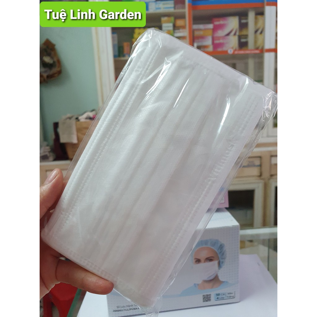 Khẩu Trang Y Tế 4 lớp Vitimask Hộp Màu Xanh Trắng 50 cái | BigBuy360 - bigbuy360.vn