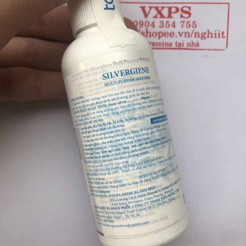 Silvergiene 60ml sát khuẩn và mau lành vết thương