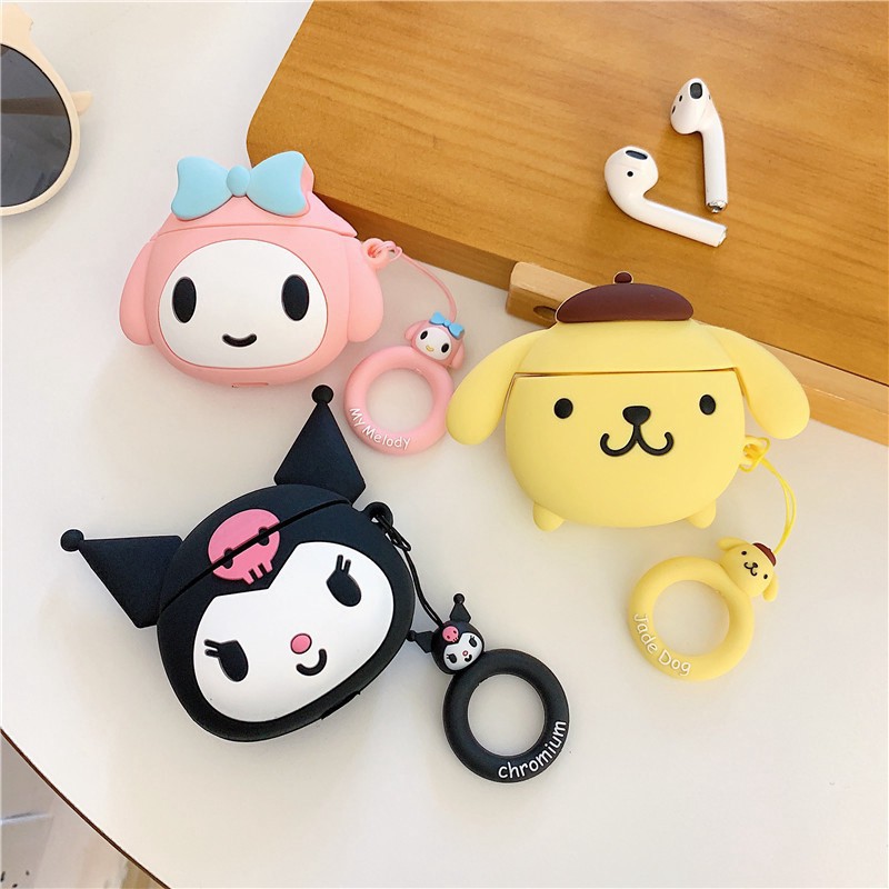 Vỏ silicon hình cún Sanrio Pudding chống nước bảo vệ chống va đập hộp sạc tai nghe cho i9 i10 i11 i12 Apple AirPods 1/2