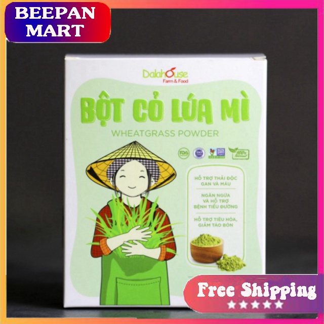 Bột Cỏ Lúa Mì Hữu Cơ Hộp 60g - Dalahouse - Giảm Huyết Áp Cao - Cải Thiện Tiêu Hoá