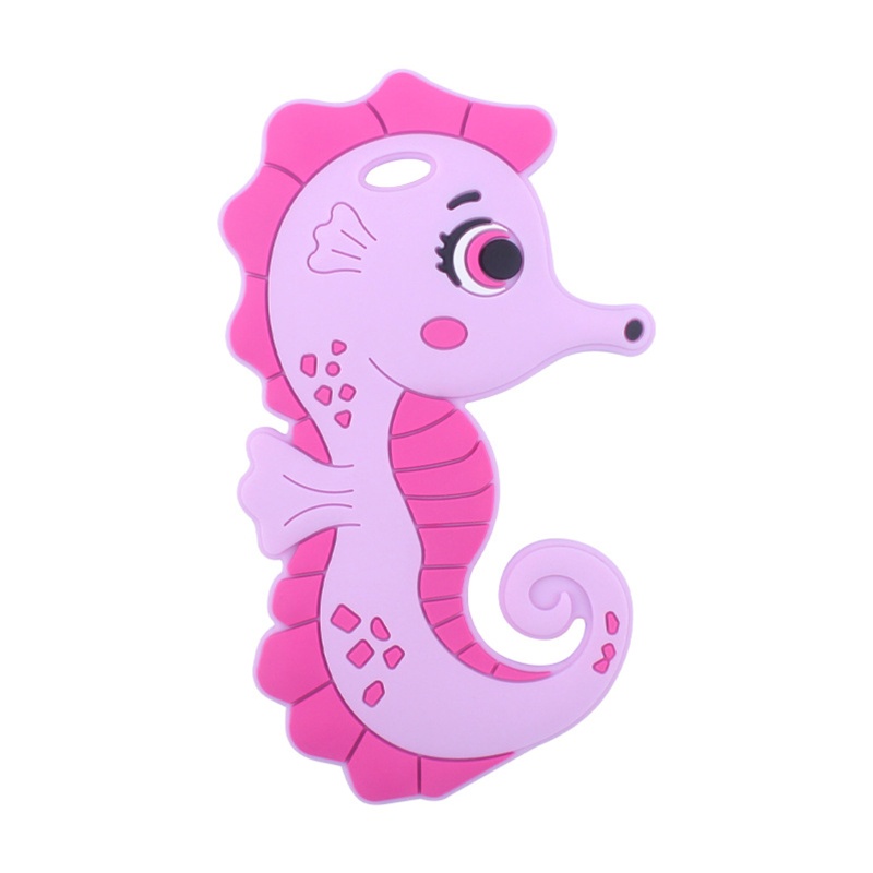 Đồ Chơi Ngậm Nướu Hình Cá Ngựa Hoạt Hình Bằng Silicon Cho Bé