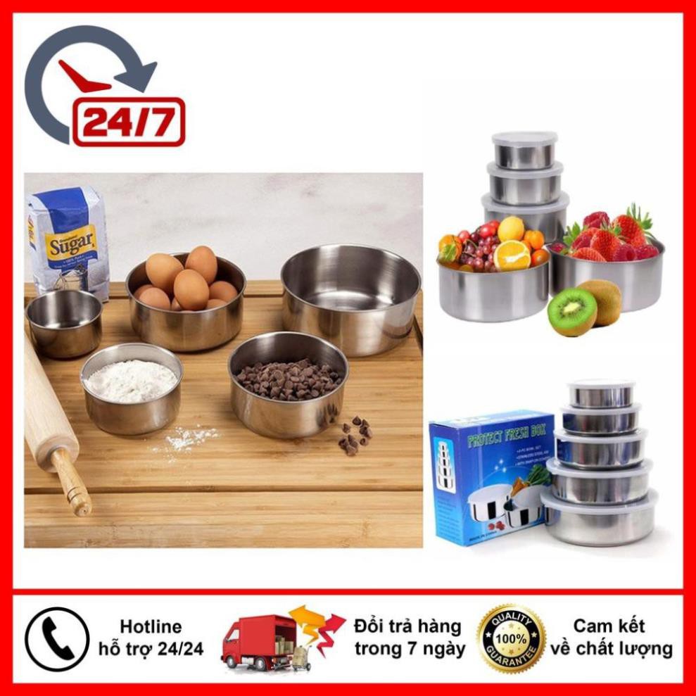 Bộ 5 bát inox đựng thức ăn