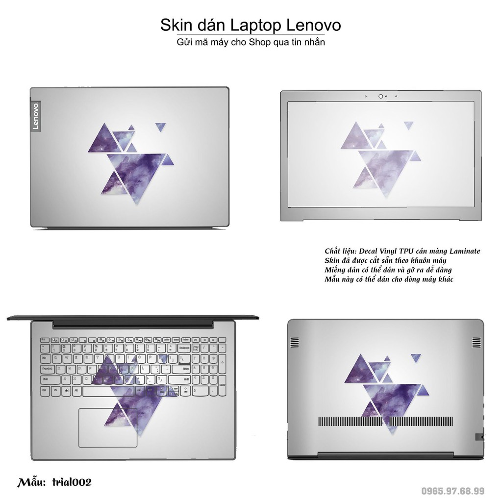 Skin dán Laptop Lenovo in hình Đa giác (inbox mã máy cho Shop)