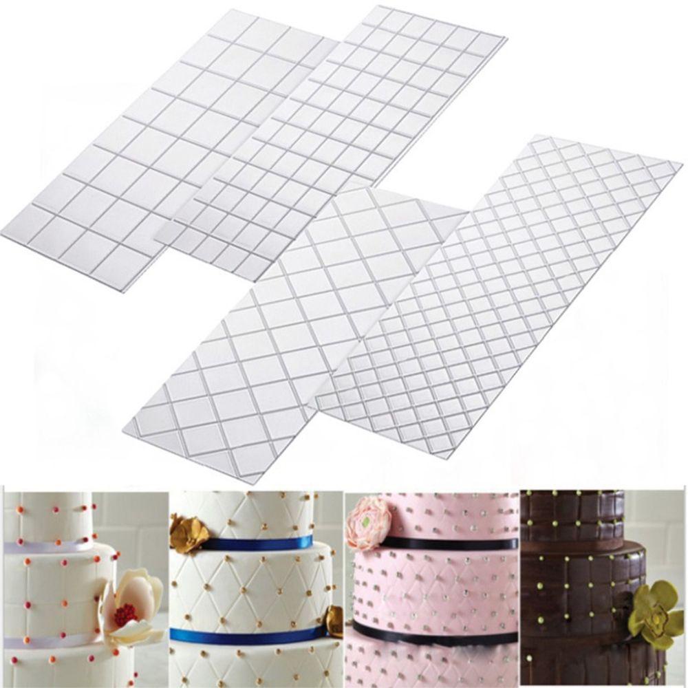 LANSEL Set 4 Tấm Lót Trong Suốt Dùng Để Trang Trí Viền Bánh Kem