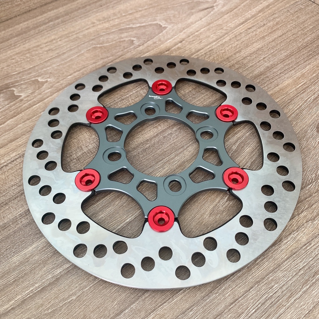 ❌ĐĨA Thắng Trước #BRCMBE_4Lỗ size 220mm  3 Màu Khoen Nhôm 6 Nút SẶC SỠ ❌Gắn Thông Dụng Tất Cả các dòng xe