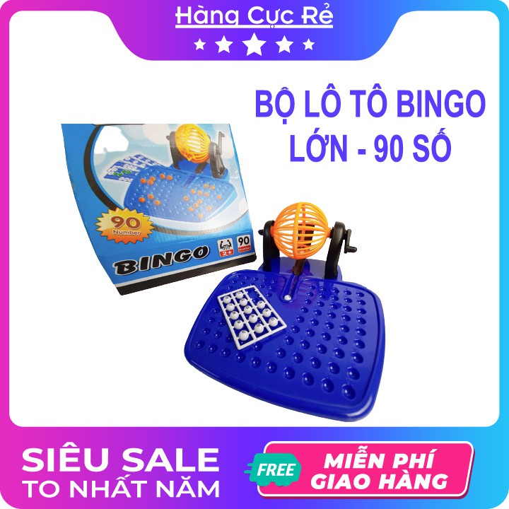 Bộ đồ chơi lôtô bingo 90 số 🚀Freeship🚀 Bộ lôtô có lồng quay lớn, đếm số chơi trong phòng, lễ tết-Shop Hàng Cực Rẻ