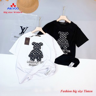 (FREE SHIP) ÁO PHONG CỔ TIM BIG SIZE AKYO NỮ GIỚI (SIZE 60KG-100KG) tương đương ngực max 122cm