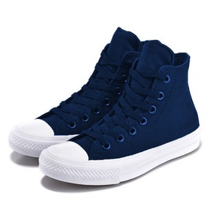 Giày Nữ, Giày Sneaker CKII Vải - Đế Cao Su Cổ Cao Màu Xanh Navy