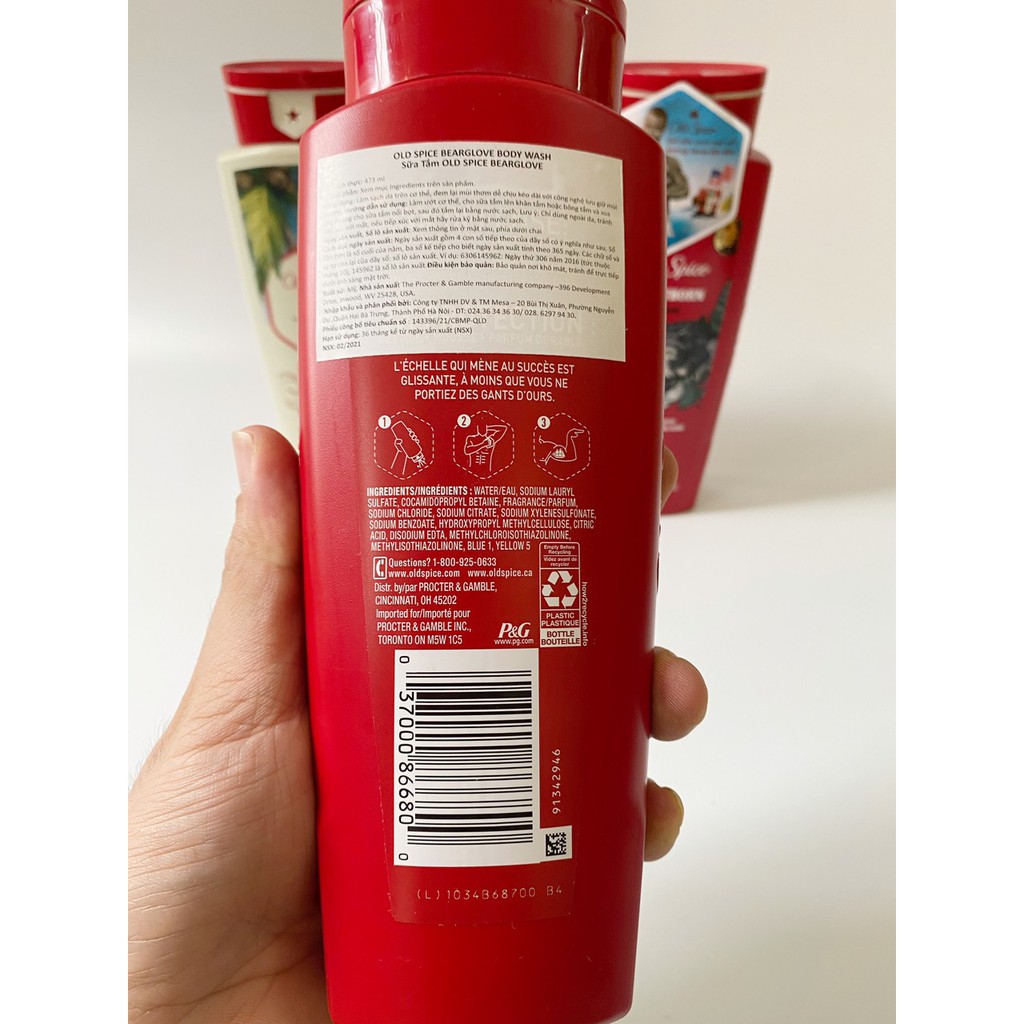 [Chính hãng] Gel tắm Old Spice cao cấp Siêu thơm 473ml ---Mỹ