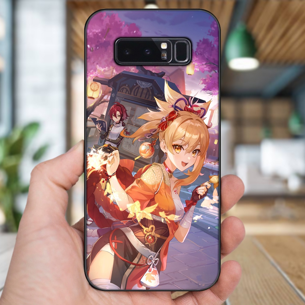 Ốp lưng Samsung Note 8 viền đen in hình Yoimiya Genshin Impact