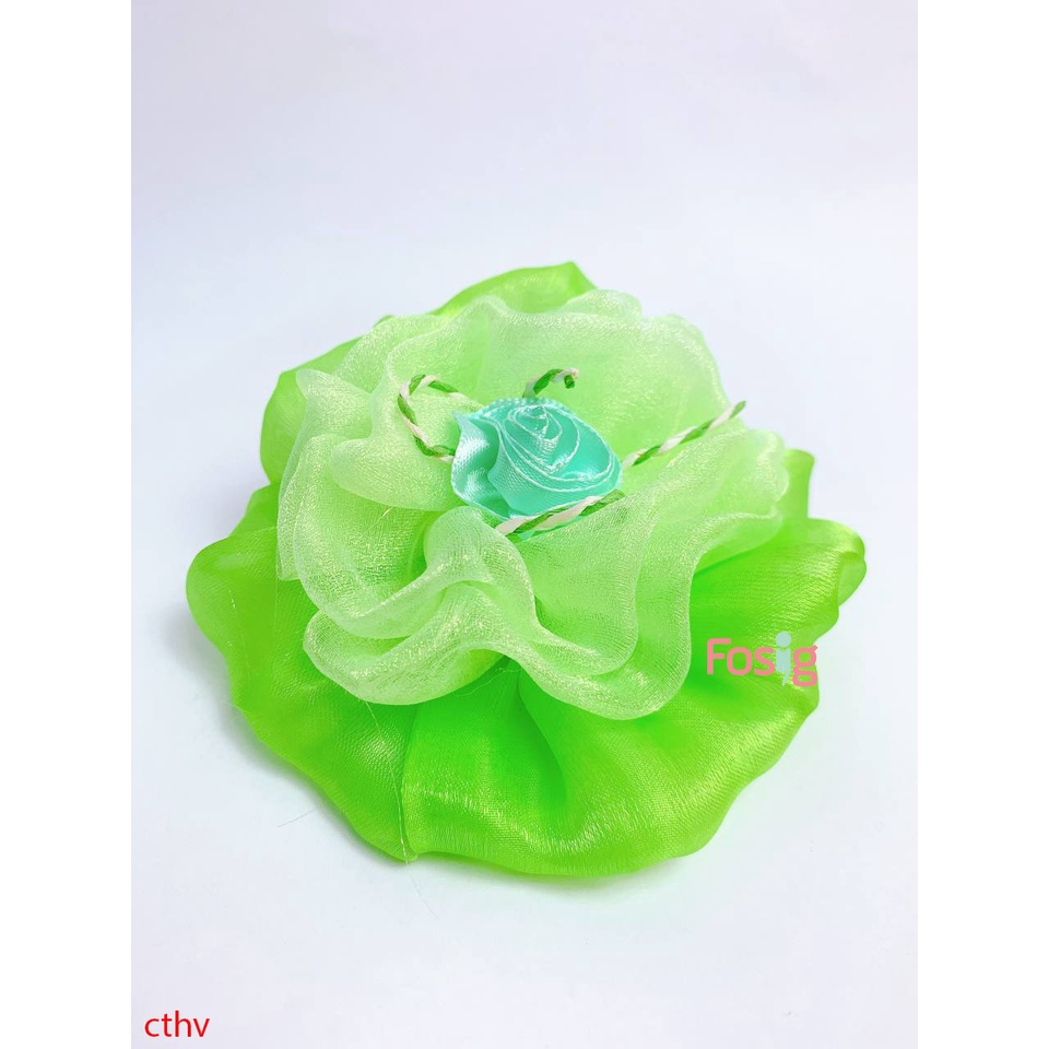 Cột Tóc Hoa Voan Cho Bé - Xanh