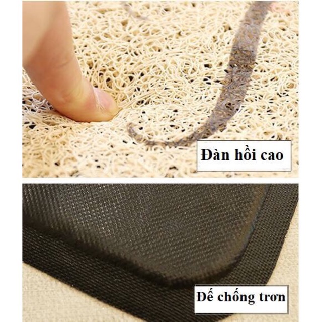 Thảm cửa chùi chân rối cỡ lớn hoạ tiết đẹp chống trơn trượt