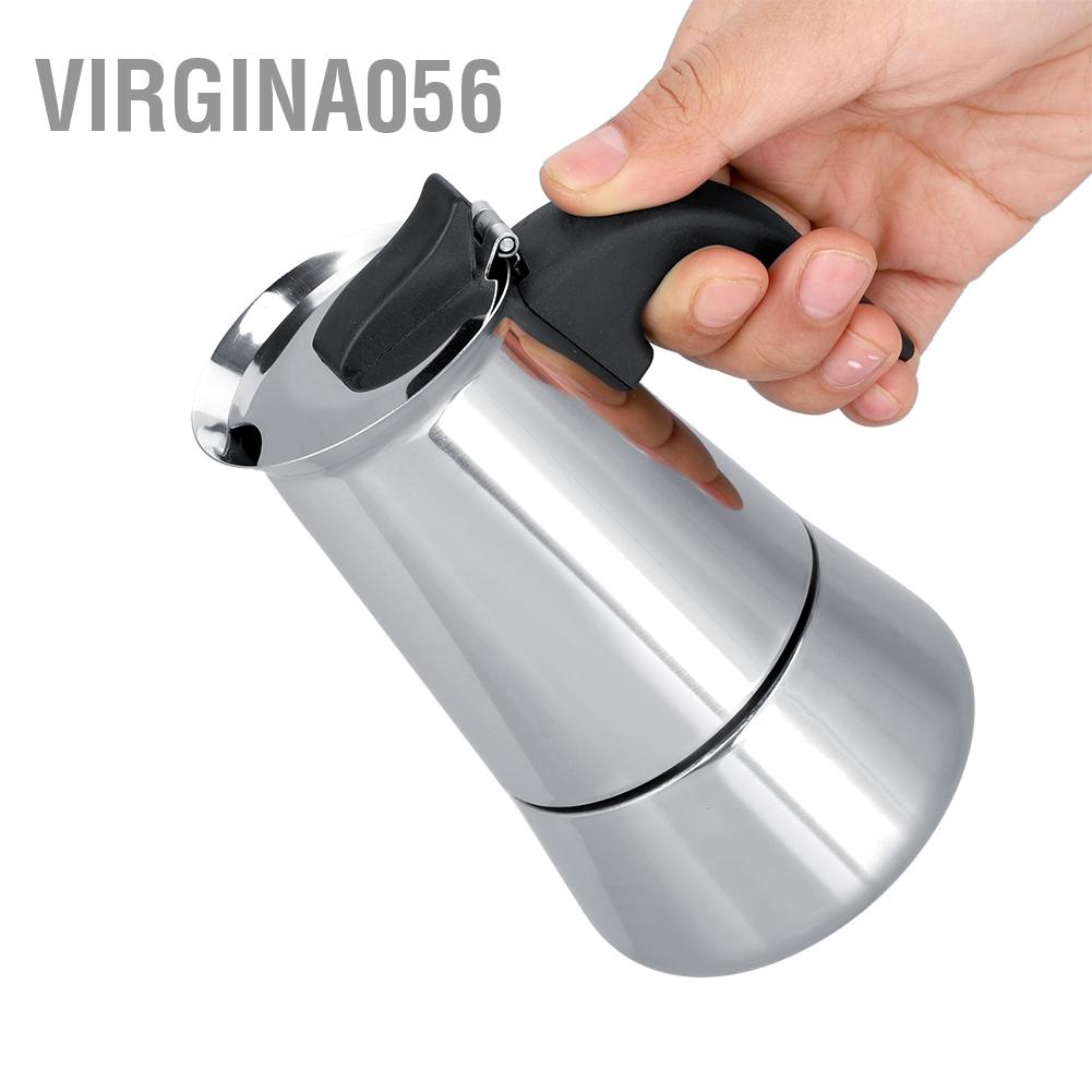 Có thể bán buôn Bình cà phê bằng thép không gỉ di động Moka Espresso Maker Mocha Virgina056 Hàng giao ngay
