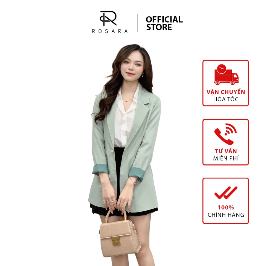Áo khoác blazer vest thời trang nữ basic công sở Rosara KH9