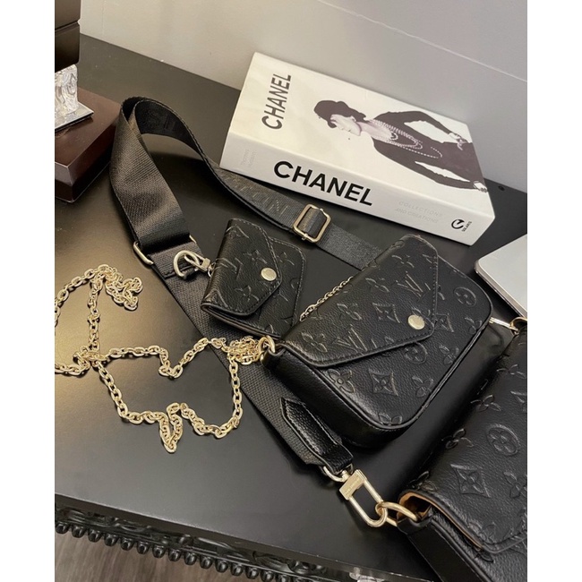 Túi xách nữ LV bì thư set 2 món