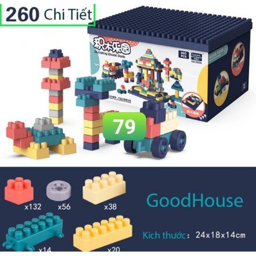 Bộ Xếp Hình Lego 260 Chi Tiết - Bộ Xếp Hình Lego 260 Chi Tiết