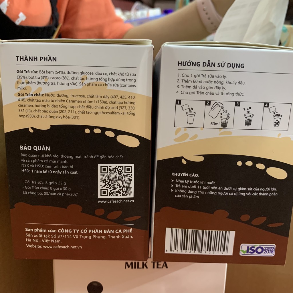[Mã SKAMLTSM9 giảm 10% đơn 99K] Hộp 8 set trà sữa chân châu Socola Ban Milk Tea ( Date mới) | BigBuy360 - bigbuy360.vn